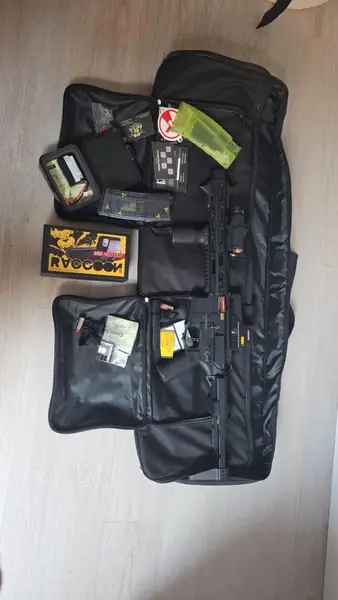M4 Airsoft Amoeba + accesorios + cargadores + bolsa de transporte